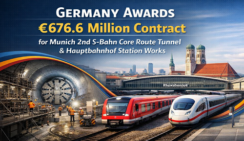 Germany Awards €676.6 Million Contract for Munich 2nd S-Bahn Core Route Tunnel and Hauptbahnhof Station Works