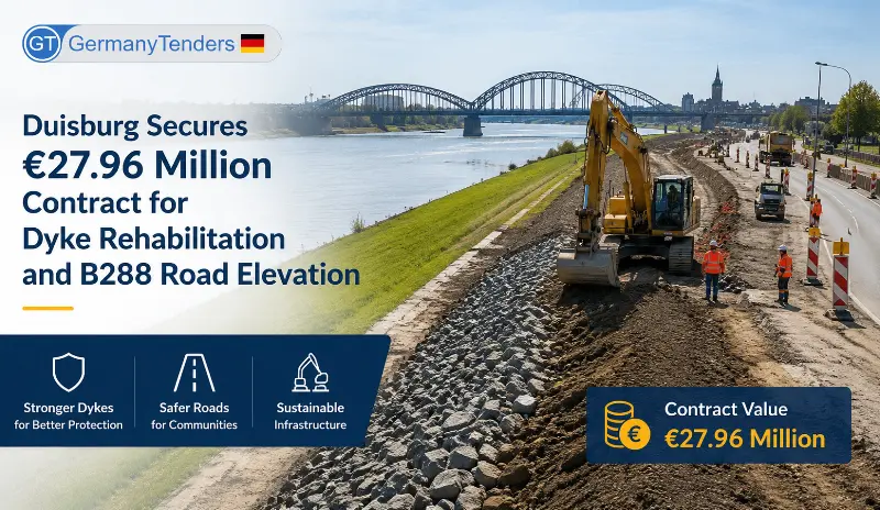 Duisburg Secures €27.96 Million Contract for Dyke Rehabilitation and B288 Road Elevation