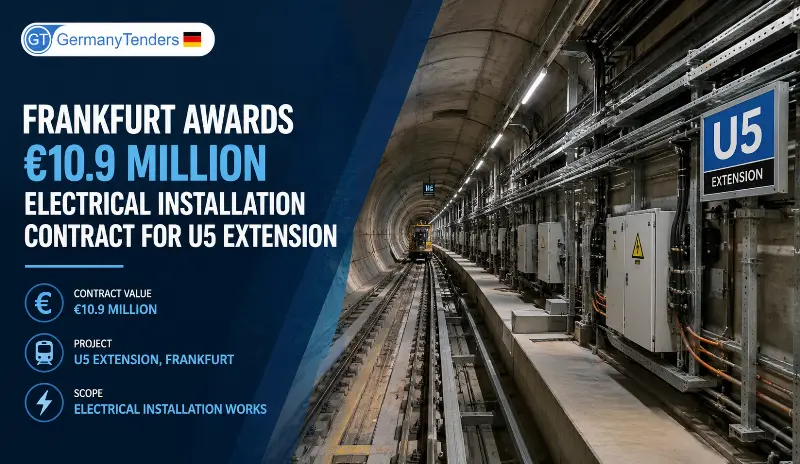 Frankfurt Awards €10.9 Million Electrical Installation Contract for U5 Extension
