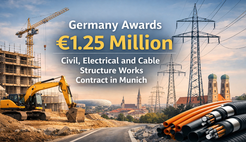 Germany Awards €1.25 Million Civil, Electrical and Cable Structure Works Contract in Munich