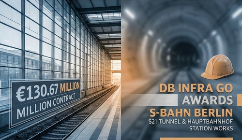 DB InfraGO Awards €130.67 Million Contract for S-Bahn Berlin S21 Tunnel and Hauptbahnhof Station Works
